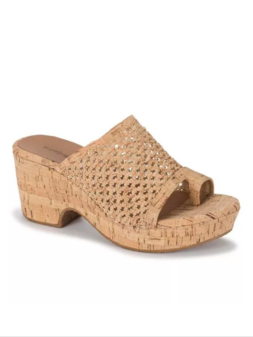 Baretraps Woven Cork Slide Sandal in Natural Cork - Size 10